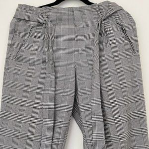 Zara Paperbag Checkered Pants